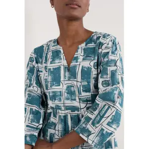 Seasalt Op Art Organic Cotton Tunic Top